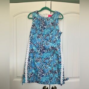 Lilly Pulitzer Mila Stretch Shift Dress. Size 10. Light Aqua Spritz.